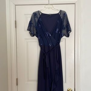 Navy blue sequined dress